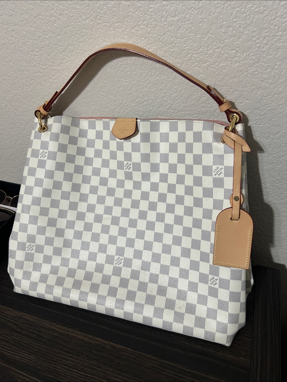 Inspired designer white checkered